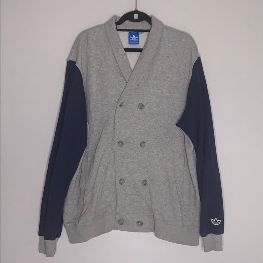 Vintage Adidas Preppy Men’s Shawl Collar Academia Cardigan sweater XL